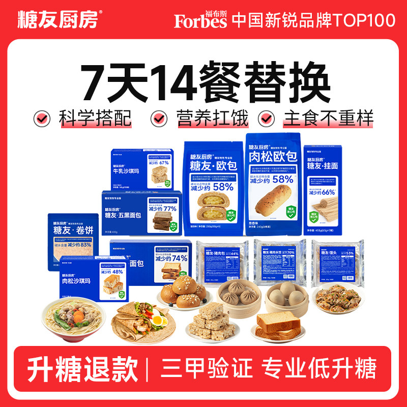 糖友厨房一周早晚餐主食替换代餐孕妇糖尿人控营养无糖精健康食品,零食/坚果/特产,吐司面包,淘宝优惠券,粉丝福利购,淘宝优惠卷