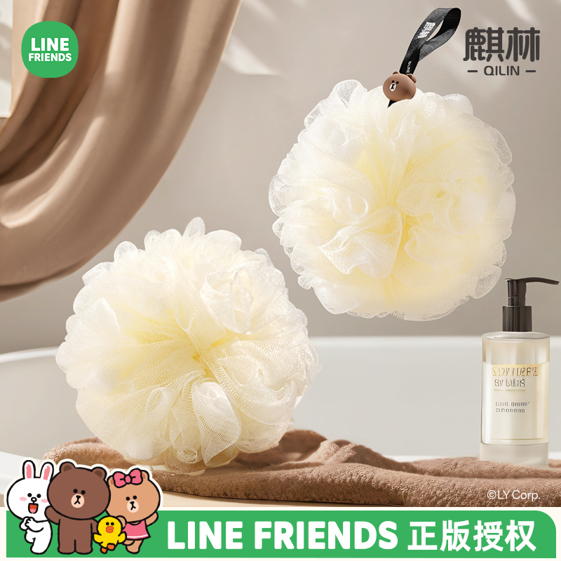 布朗熊不散浴花搓澡起泡二合一