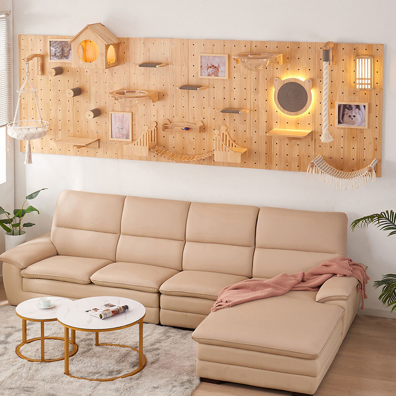 洞洞板猫爬架diy猫墙~豪华攀爬架