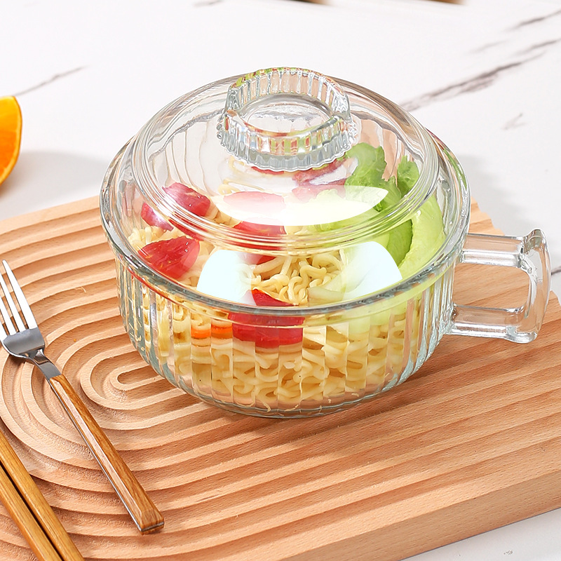 高顏值玻璃泡面碗帶蓋宿舍用學生