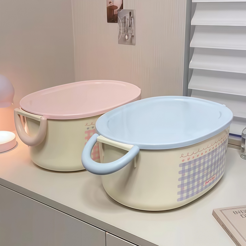 【饰品收纳好物】多巴胺双层带盖收纳盒饰品杂物分格收纳盒高颜值