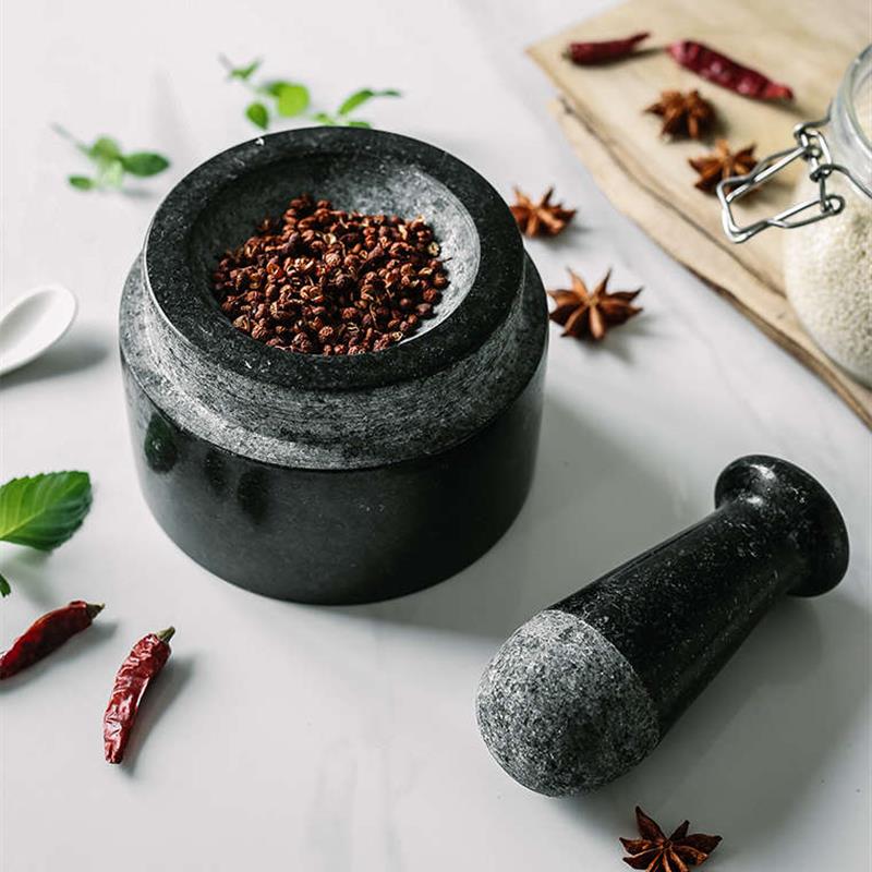 妙HOME 蒜缸 捣蒜罐 家用 艾德思 杵和臼,大理石研磨器