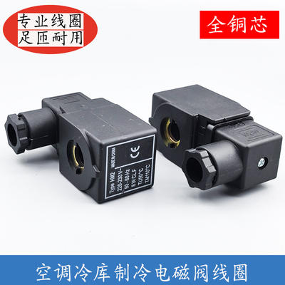 HM2 Castel 冷库空调卡士妥电磁阀线圈  电磁控制阀AC220V DC24V