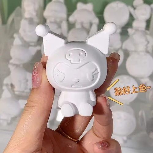 卡通涂色石膏娃娃白坯 儿童画画手工diy益智玩具地摊涂鸦彩绘