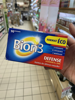 法国本土版bion3 defense成人复合维生素咀嚼片30粒/90粒