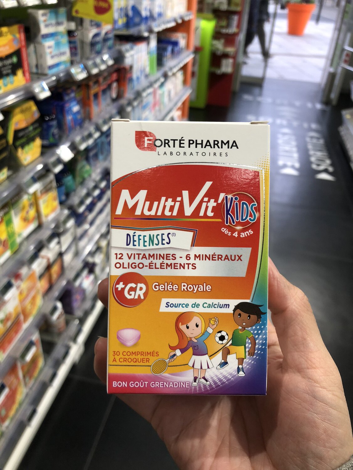 法国本土版Fortepharma富泰 儿童多种复合维生素蜂王浆钙片30片