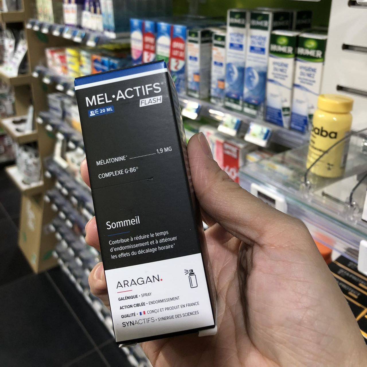 法国本土版Aragan MEL ACTIFS 睡眠喷雾褪黑激素维生素倒时差难眠