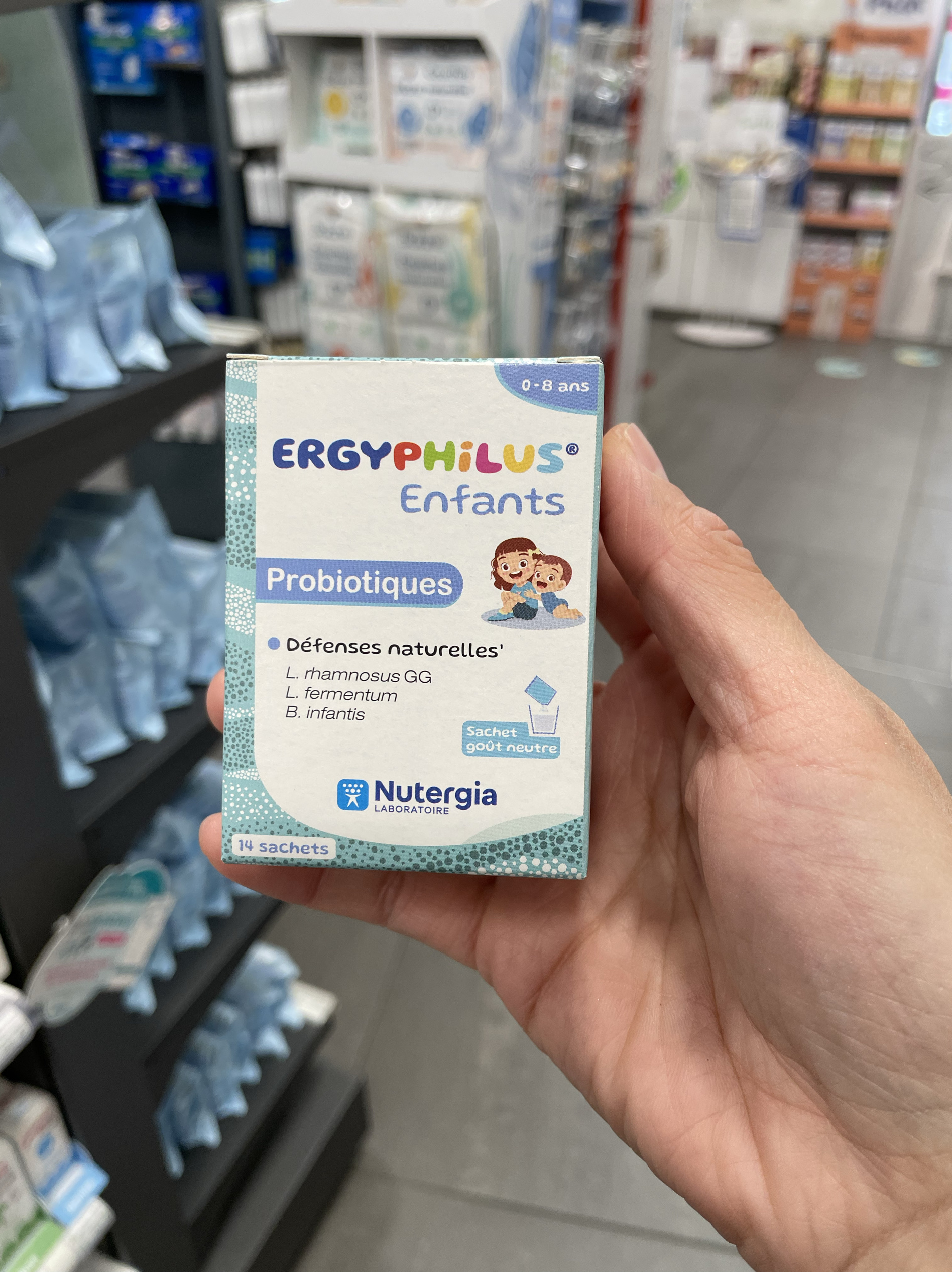 法国本土版ERGYPhilus多种乳酸杆菌D3婴幼儿膳食补充剂8袋