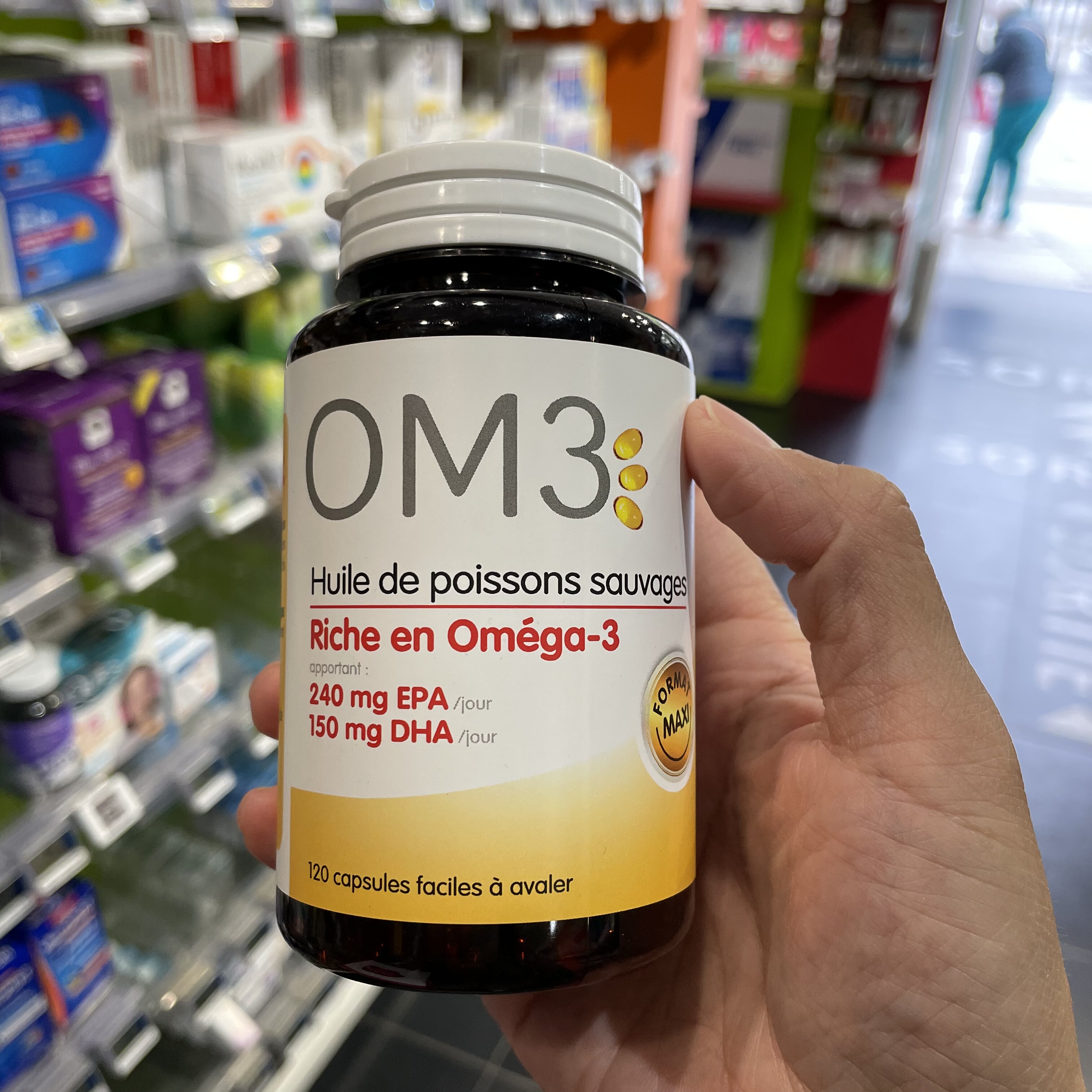 法国本土版OM3深海鱼油胶囊 Omega3含DHA和EPA 120粒有益心脏