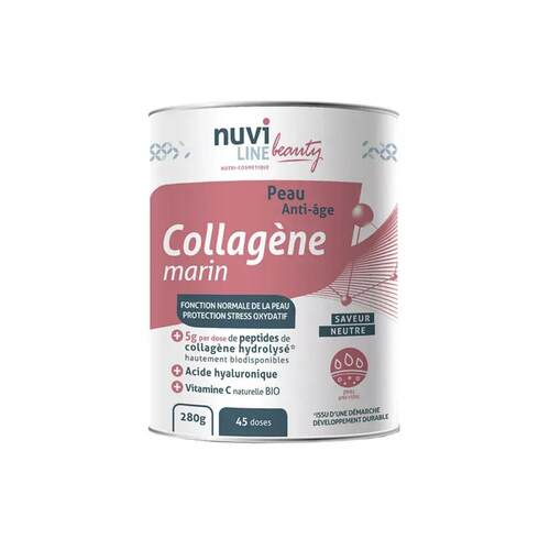 法国本土版Nuviline水解海洋胶原蛋白肽小分子口服玻尿酸 280g