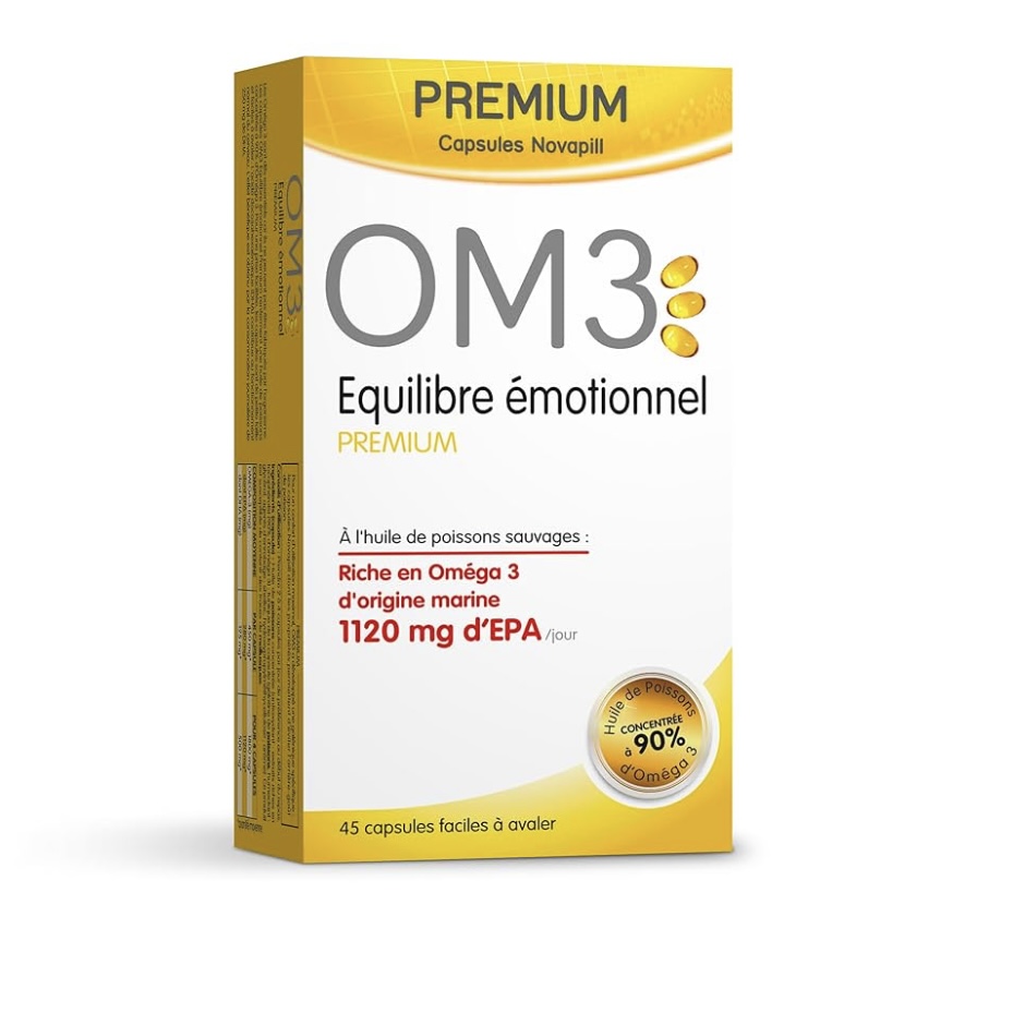 法国版OM3平衡情 绪高 级版鱼油yi郁蕉虑压力舒缓心情