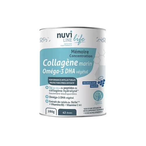 法国版Nuviline微藻omega3DHA专注记忆力 增强非鱼油