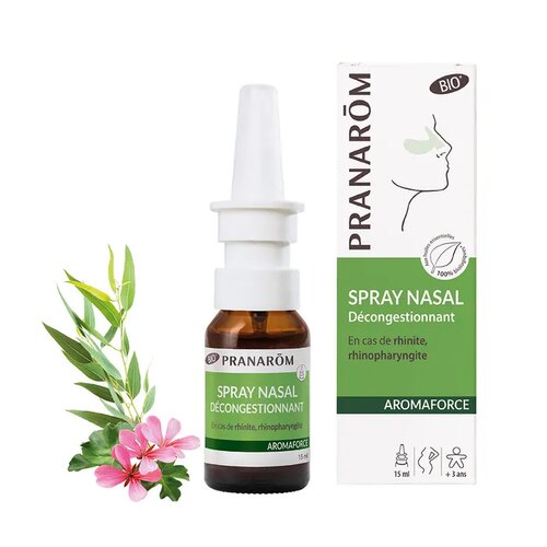 法国本土版普罗芳Pranarom舒缓鼻腔喷雾通鼻精油喷剂15ml