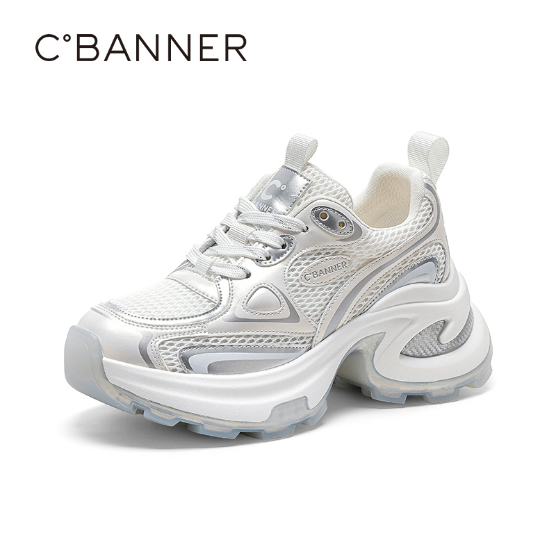 千百度春夏厚底爆款老爹鞋女