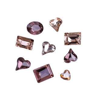 美甲饰品异形钻透色尖底钻饰装饰鸽子蛋透底方糖彩钻配饰指甲钻石