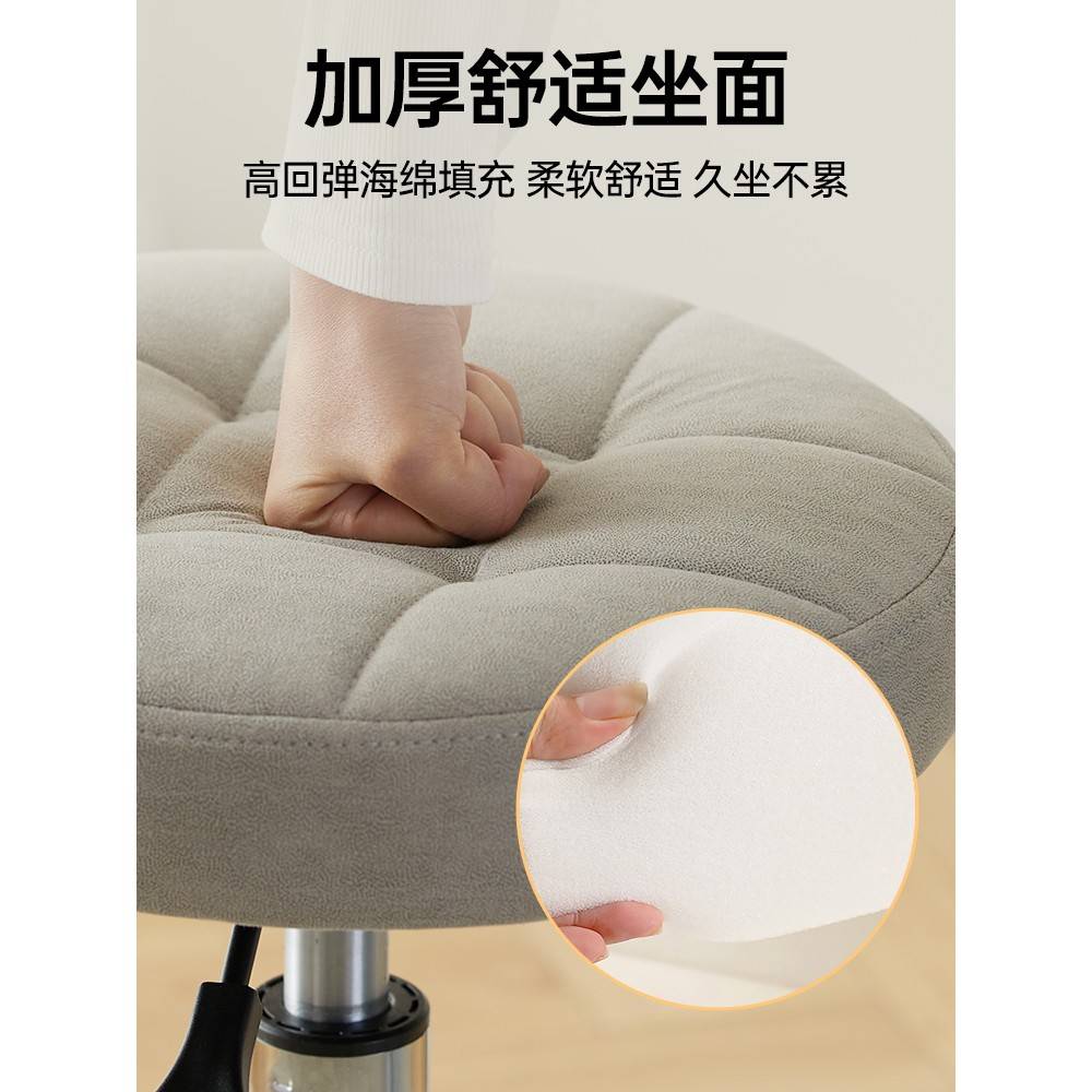 前吧台家代用滑简约收椅台转椅现子银圆脚凳高升降旋台背转无品牌