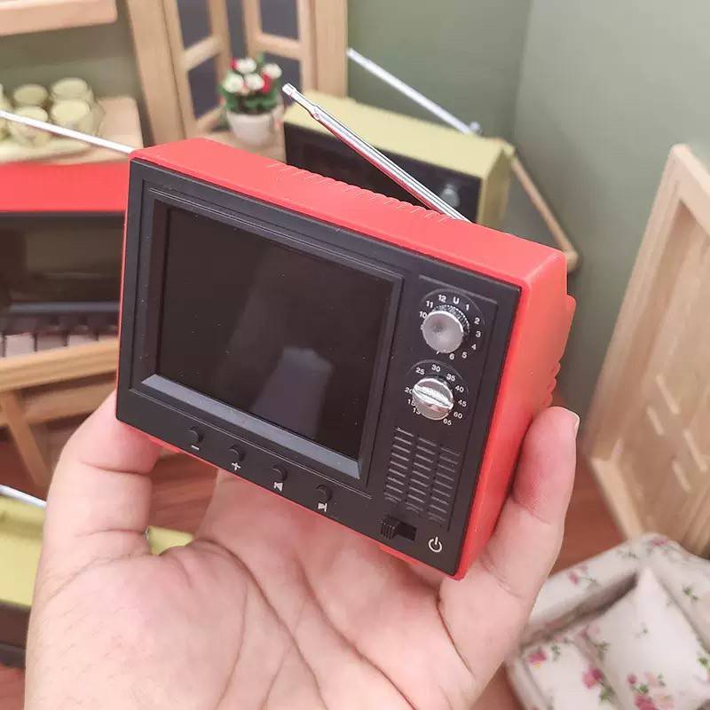 型迷可小播屋电你1视可看道场248687分娃o1微缩景家俱放模客厅食