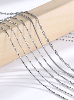 新款锁骨项链蛇骨瓜子元宝盒子水