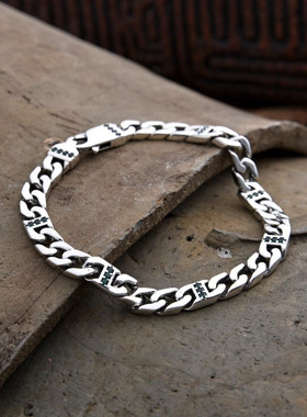 新款光面古巴手链个性时尚地中海