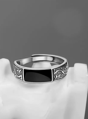 复古龙纹戒指潮ins个性开口指环