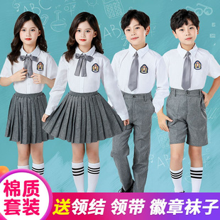 幼儿园园服班服中小学生大合唱英伦风校服套装 儿童朗诵服演出服装