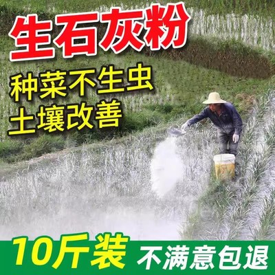 生石灰粉杀虫种菜地农业用驱蛇刷果树木白墙除湿消毒干燥剂防潮白
