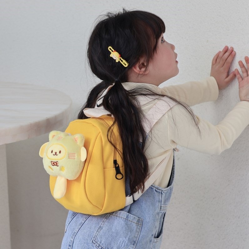 迷你儿童背包女孩可爱帆布玩偶包幼儿园宝宝小书包卡通男孩双肩包
