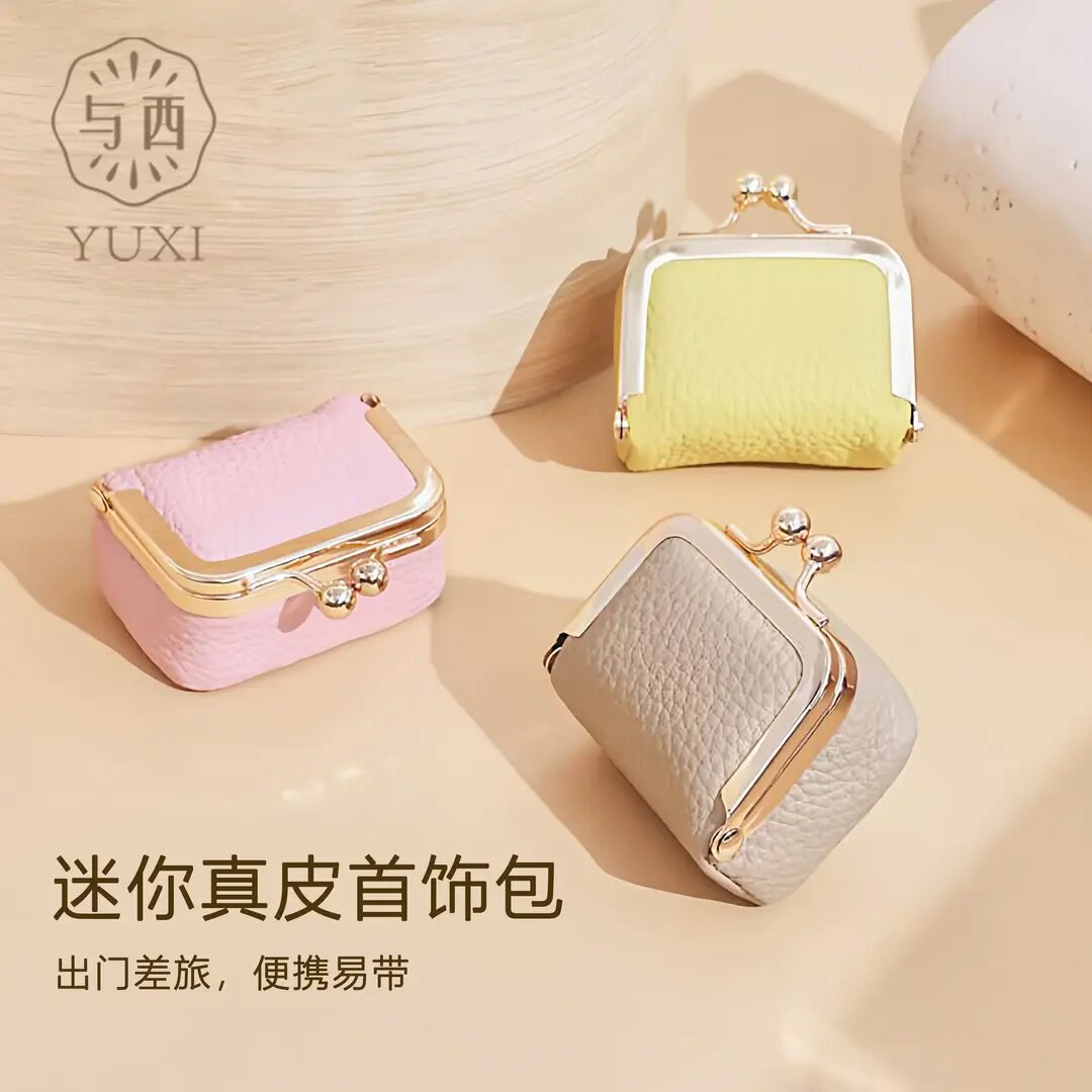 与西真皮小巧轻奢首饰包防氧化