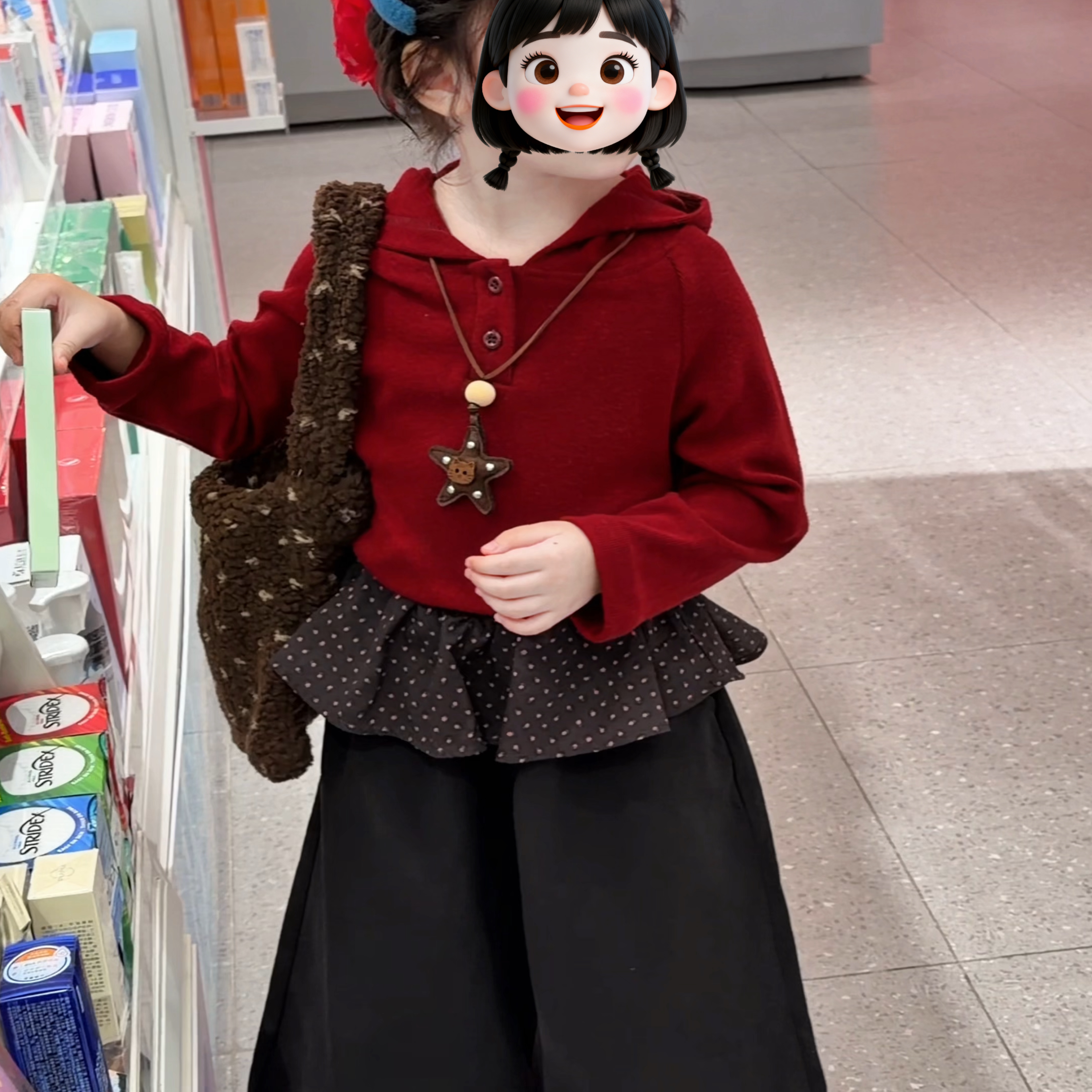 韩版女童秋季套装新款连帽上衣休闲阔腿裤童装两件套时髦洋气秋装