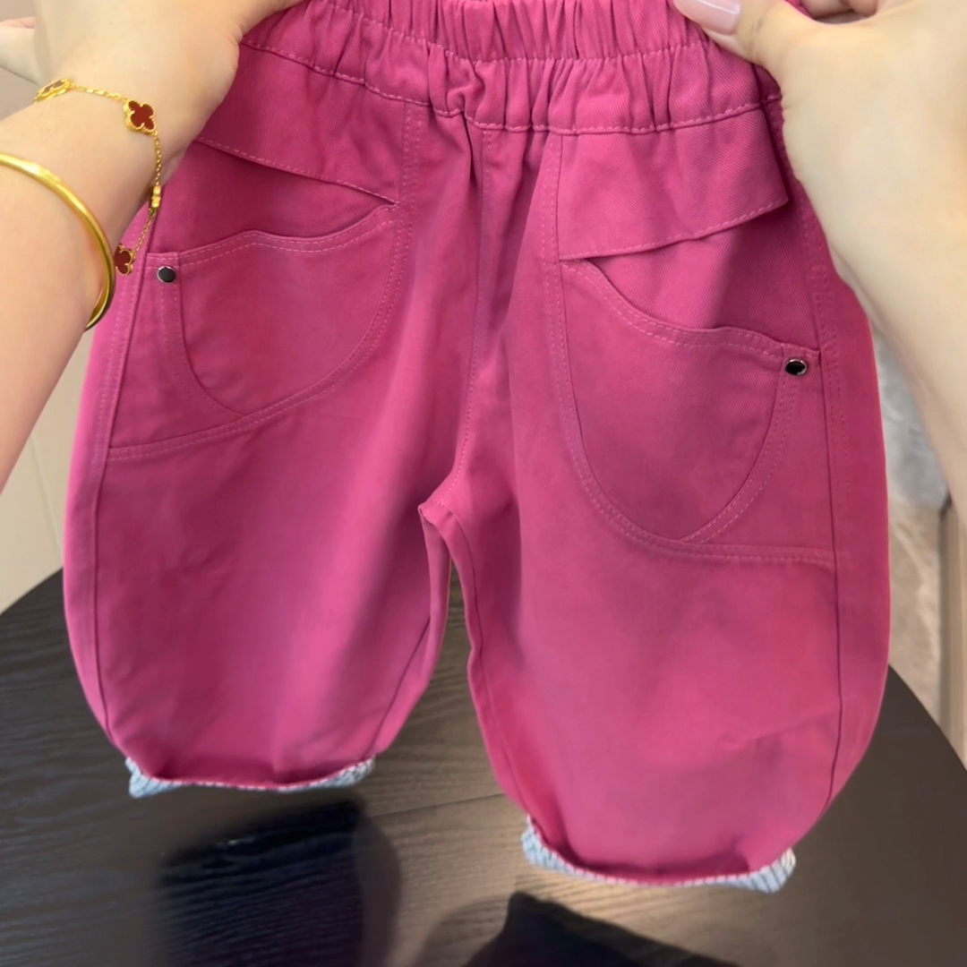 儿童裤子高腰2026秋季新款男女童直筒长裤洋气百搭休闲弯刀裤