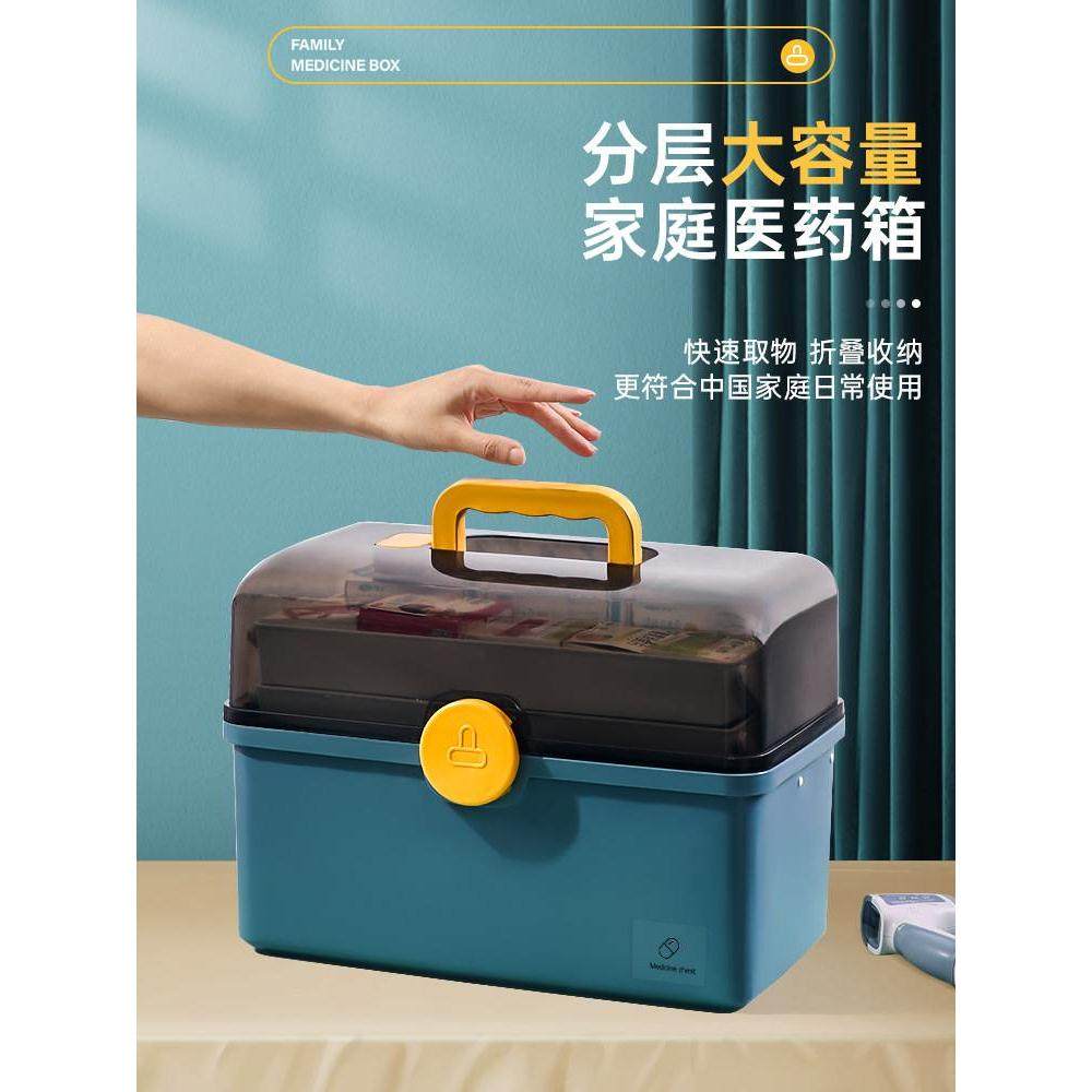 直销家庭装医药箱家用医疗用儿童婴儿小急救箱大容量装药品的收纳