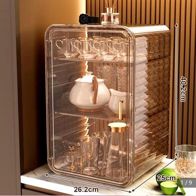 道中道甄选好物透明防尘杯子收纳柜桌面水杯储物展示柜茶具茶杯架