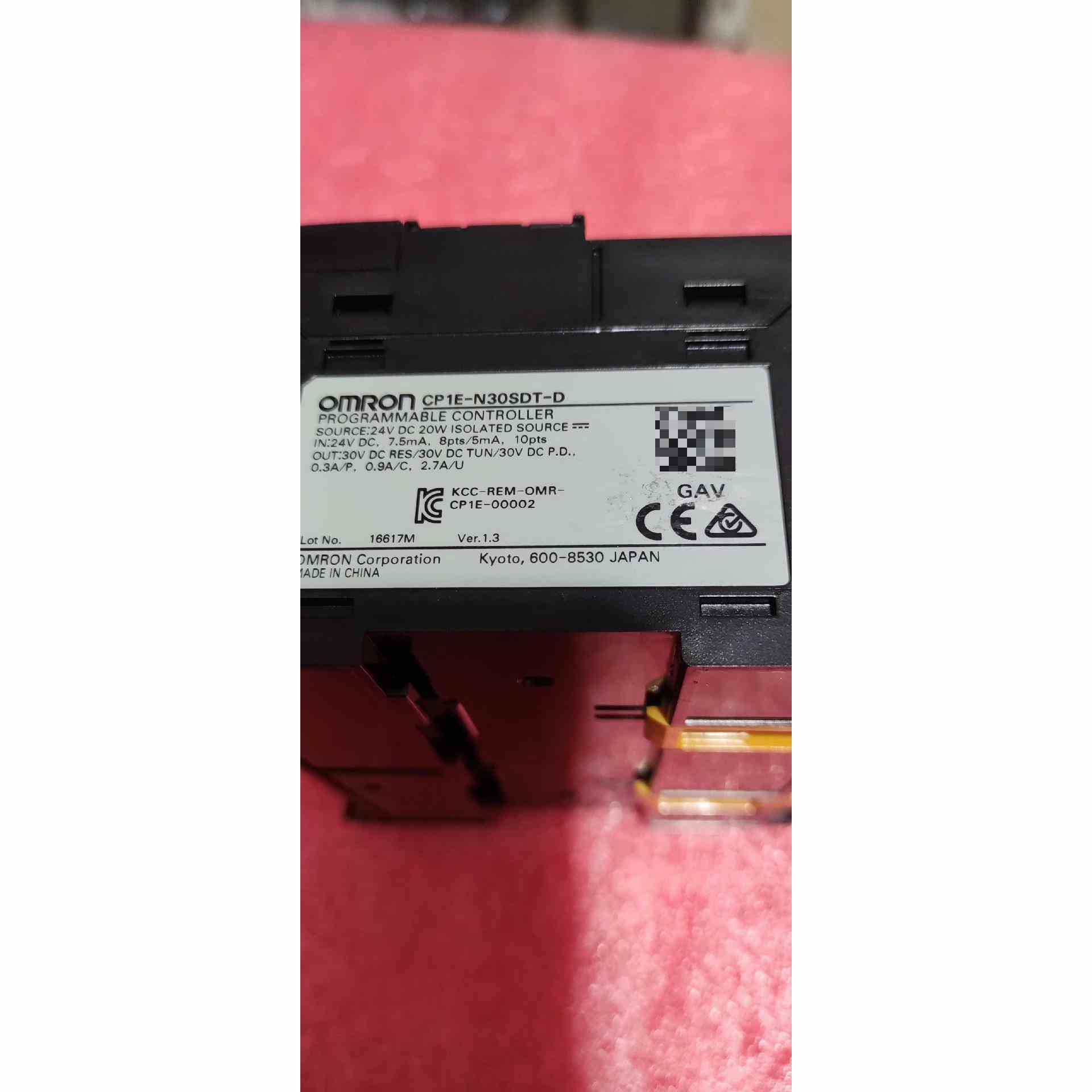 拆机欧姆龙 CP1E-N30SDT-D,1.3版本,不是实价