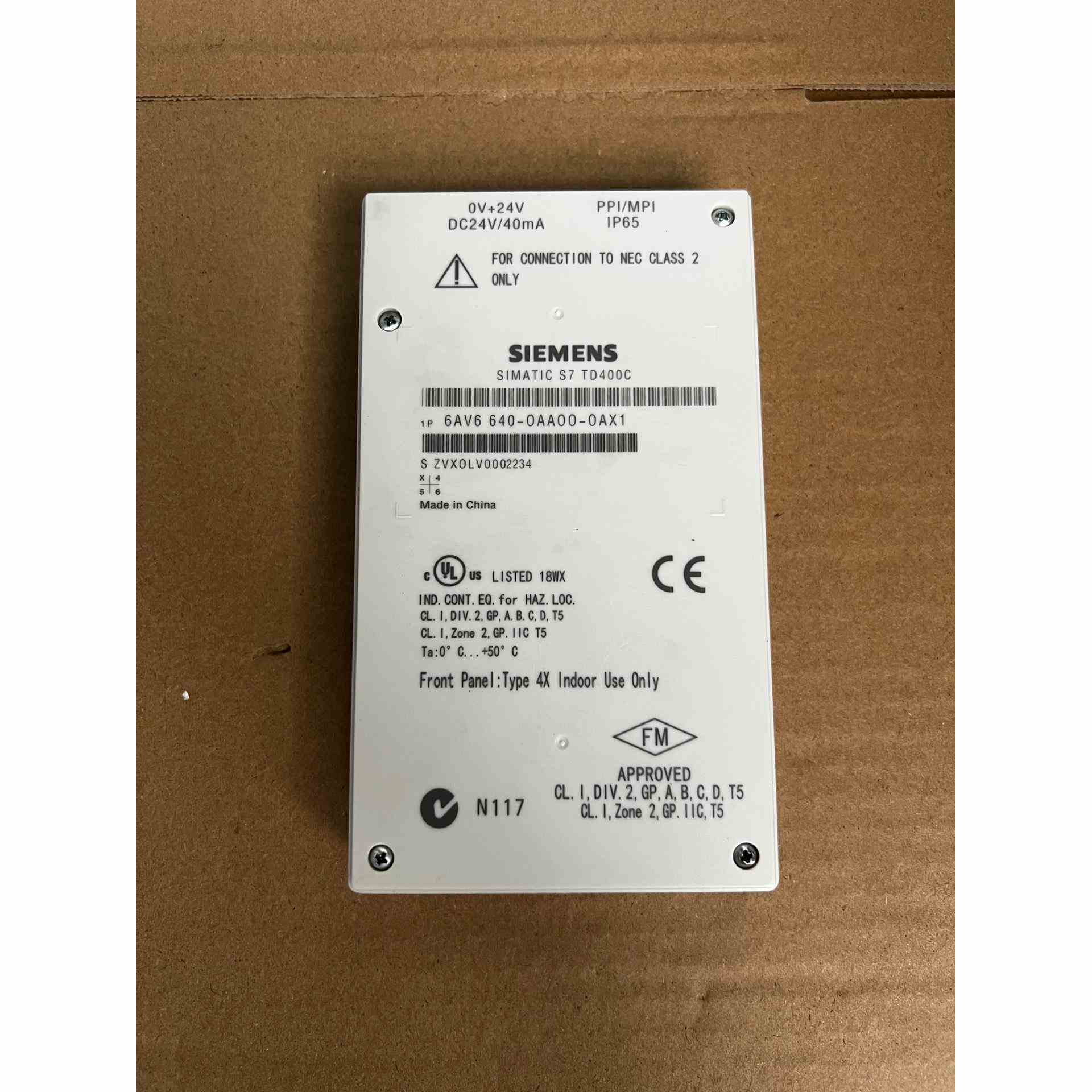 6AV6 640-0AA00-0AX1 TD400，不是实价