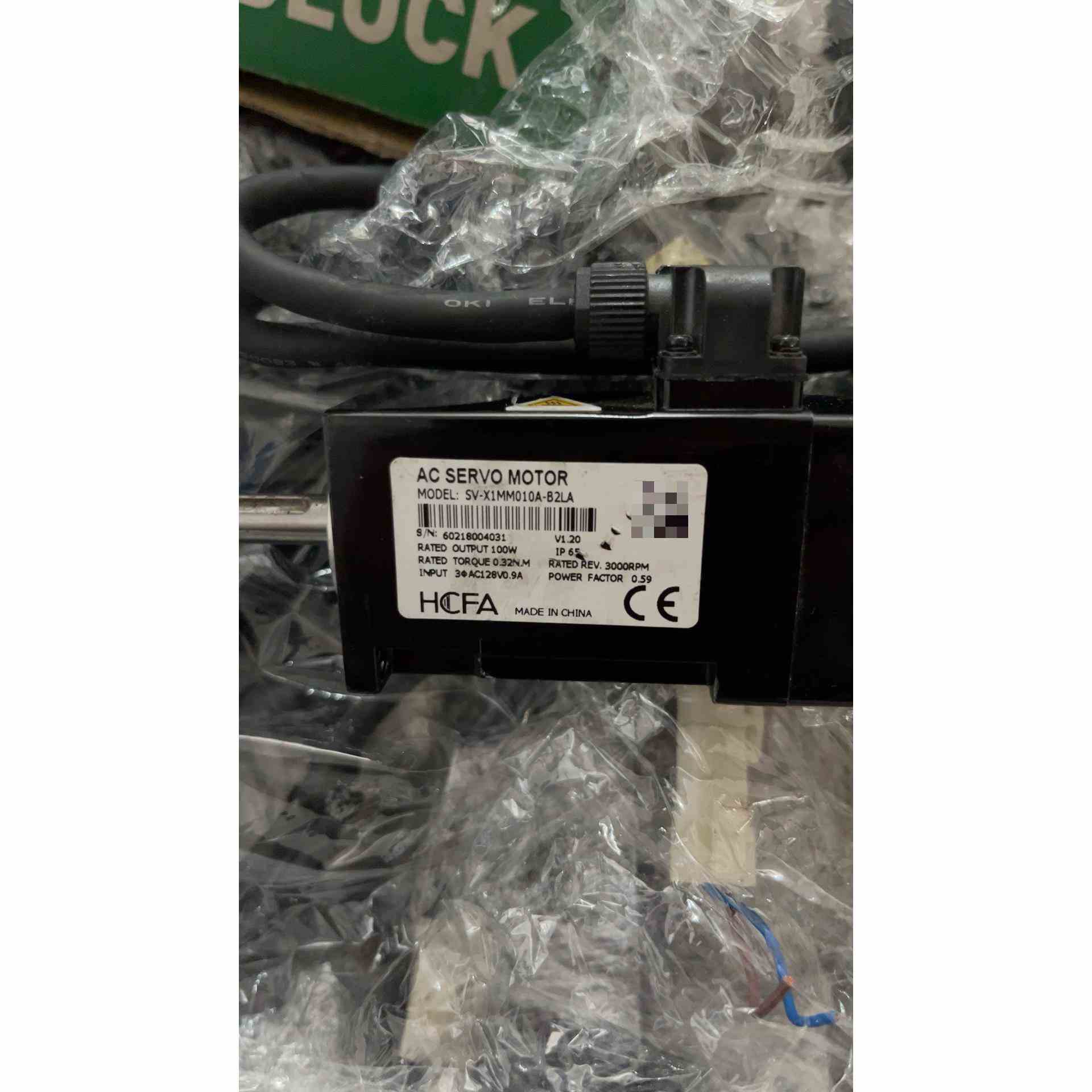 禾川100w电机SV-X1MM010A-B2LA，二手拆机成，不是实价