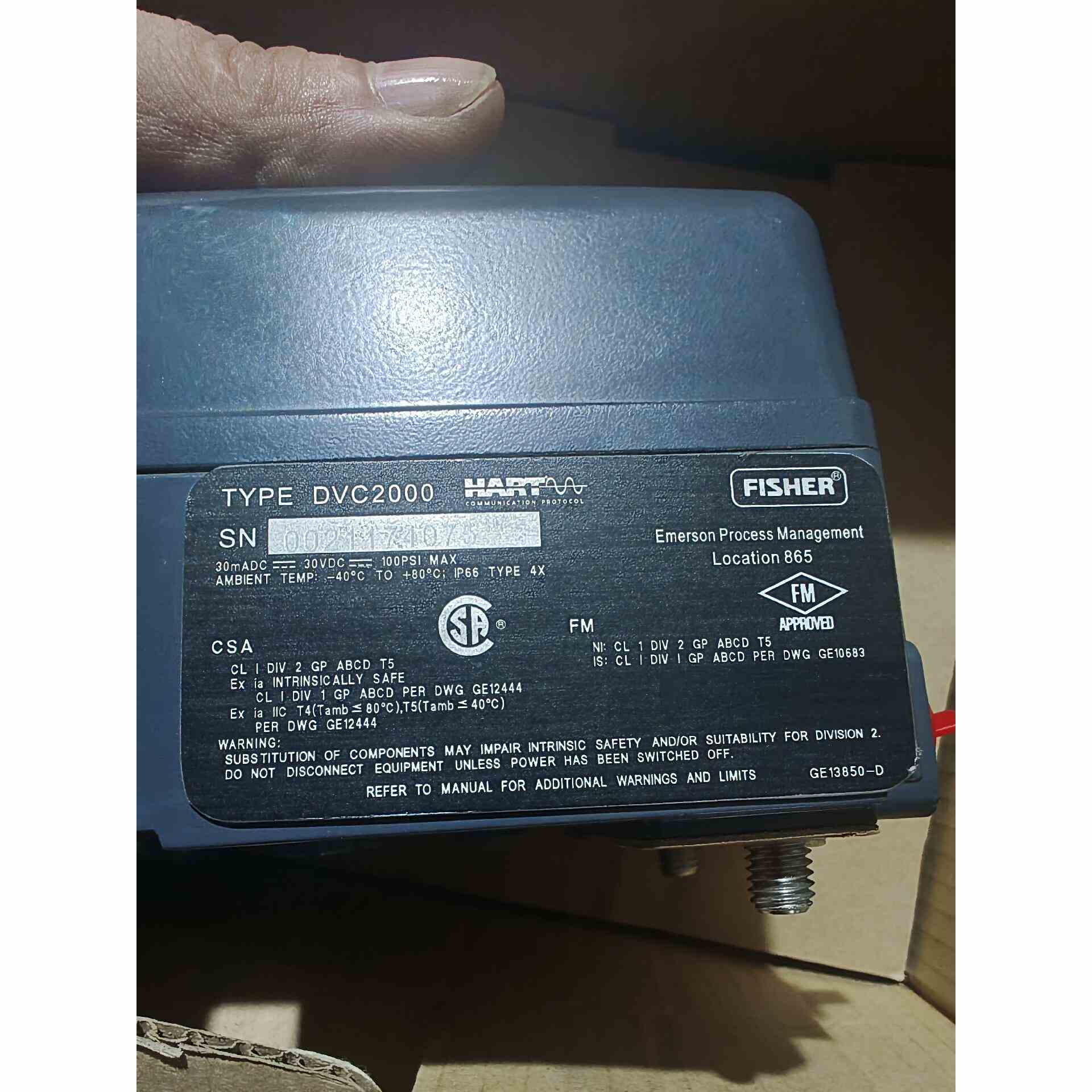 费希尔阀门定位器，DVC2000仓库库存货未使用，，非实价