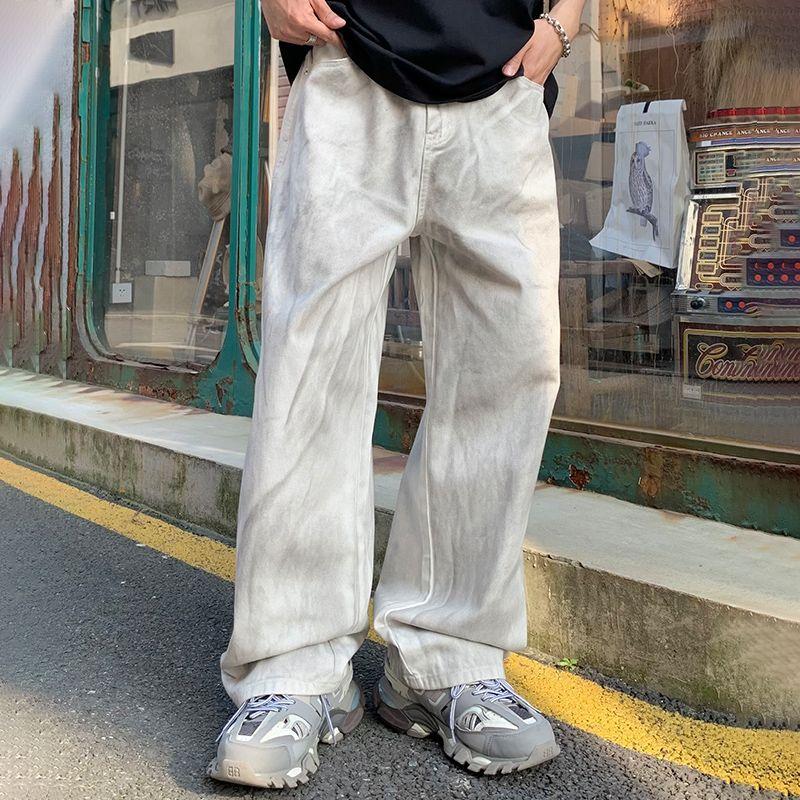 巴黎脏脏牛仔裤男款高街vibe