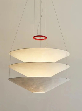 Floatation法式斗笠悬浮吊灯侘寂风卧室客厅餐厅杜邦纸设计师灯具