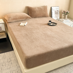 定做订制加厚牛奶绒宝宝毛绒床笠榻榻米拼接床罩90*120*135*190*2