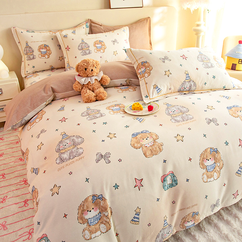 订制A类全棉纯棉加厚磨毛四件套