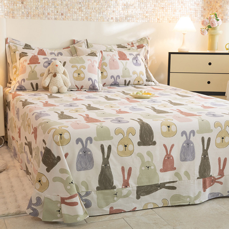 订制全棉纯棉加厚磨毛床单