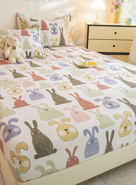 定做订制全棉纯棉加厚磨毛床笠榻榻米高低床罩套135*180*190*200