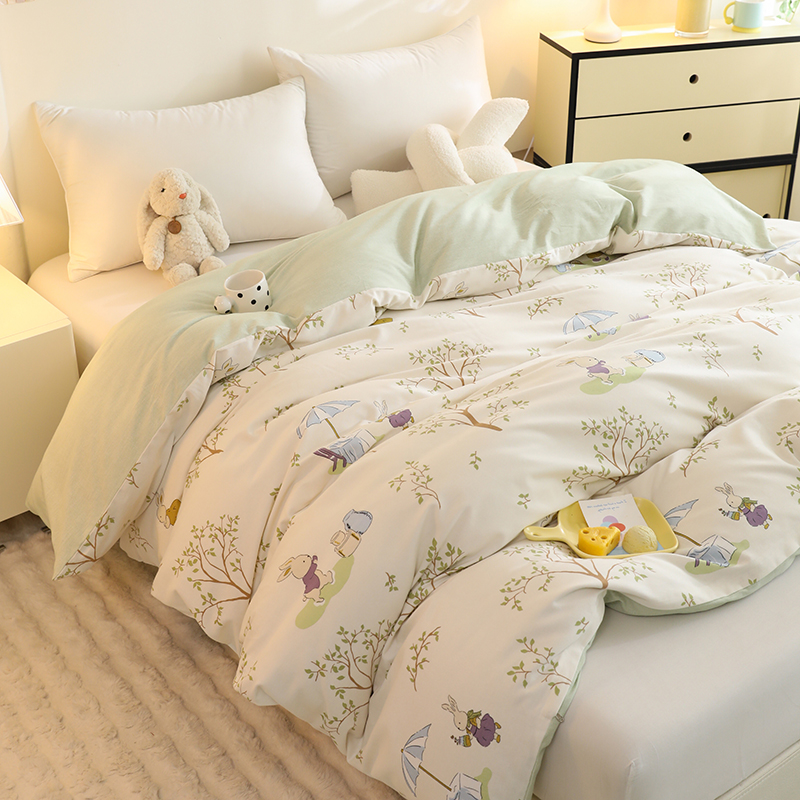 秋冬加厚全棉纯棉磨毛被套被罩