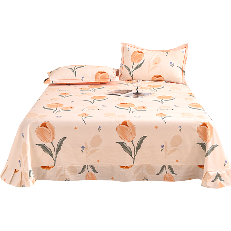 定做订制全棉加厚磨毛床单纯棉加大被单炕单榻榻米拼接子母床宿舍