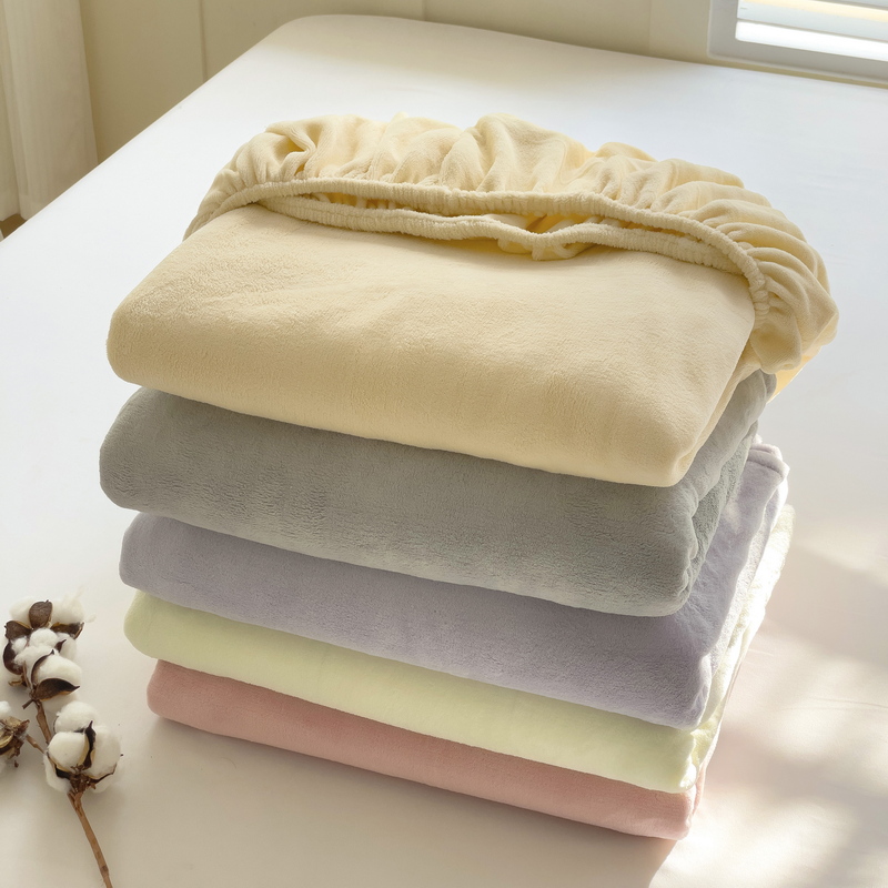 订制加厚纯色牛奶绒床笠