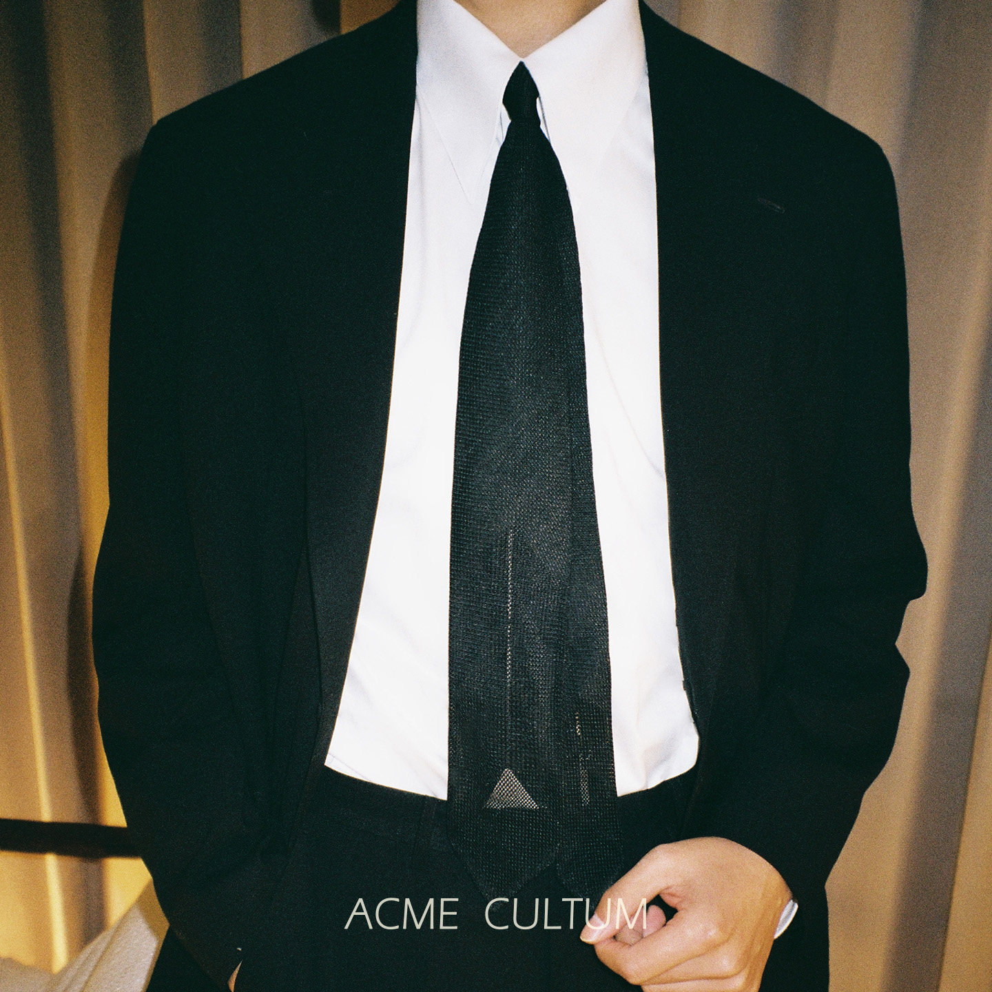 Acme cultum桑蚕丝镂空轻盈手工七折条纹手打领带男正装配饰礼盒