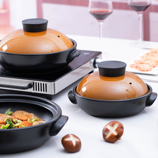 泥火匠可炒菜砂锅陶瓷浅口炖锅家用燃气煤气灶明火煲仔饭砂锅