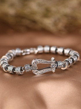 新款手链复古做旧简约设计潮人皮