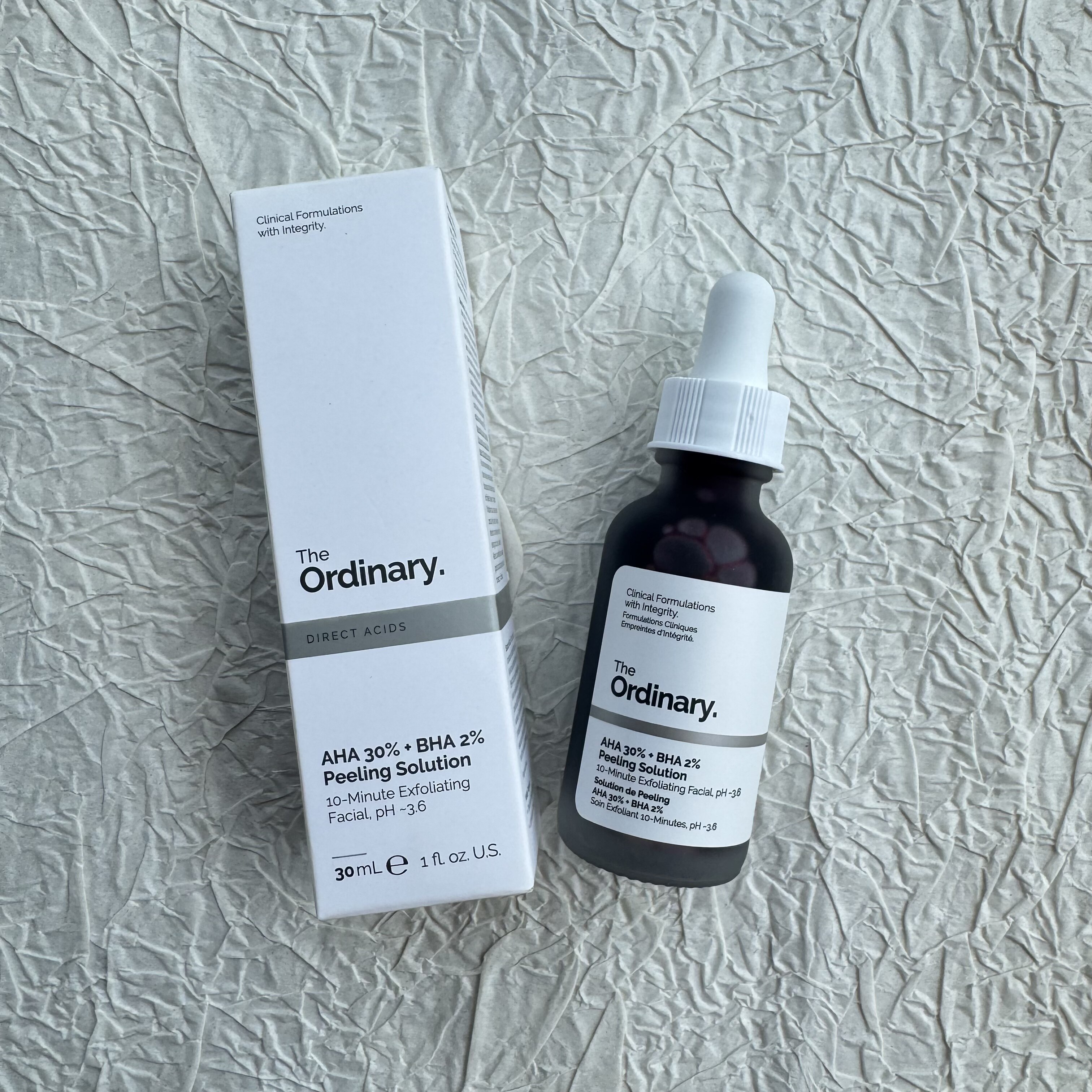 The Ordinary ~30%果酸+2%水杨酸精华面膜去豆印角质闭口粉刺控油