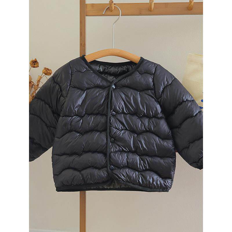宝宝秋冬季轻薄款上衣儿童冬天夹棉保暖外套男童女童内胆棉衣棉服